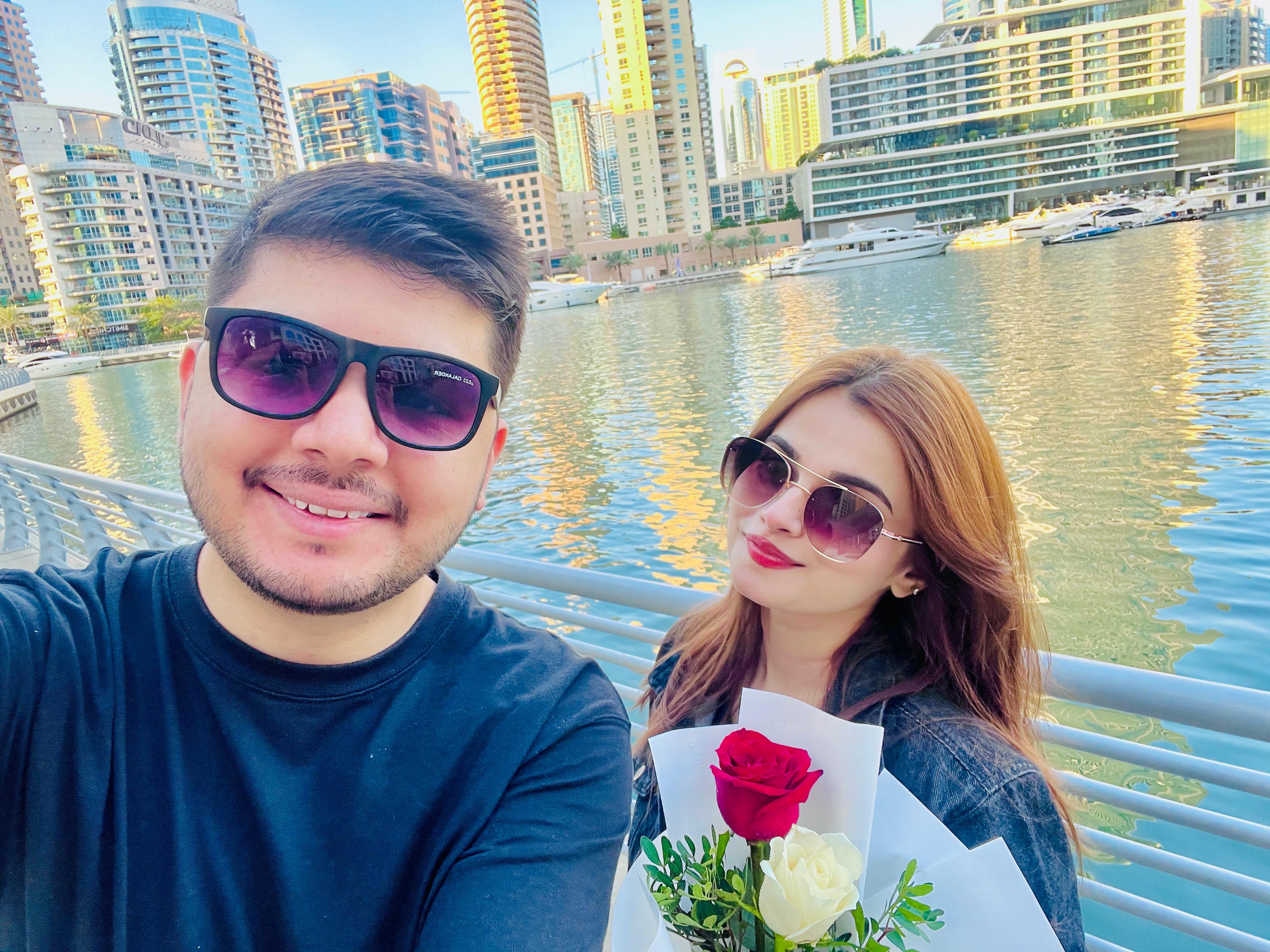 Sunny and Ayesha at waterfront